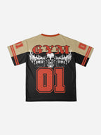 Gym Power Skull Mesh Jersey