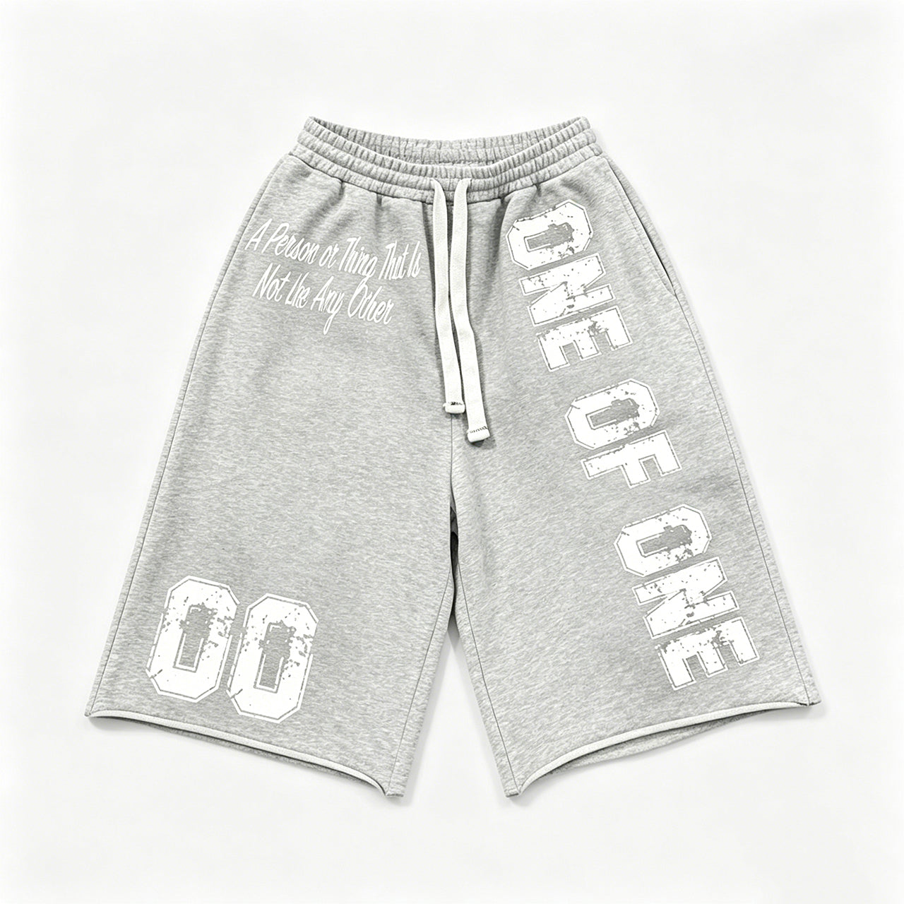 Vintage Word Graphic Drawstring Casual Pocket  3/4 Shorts