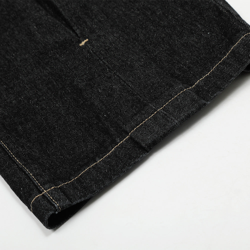 Japanese Snow Velvet Indigo Denim Baggy Jeans