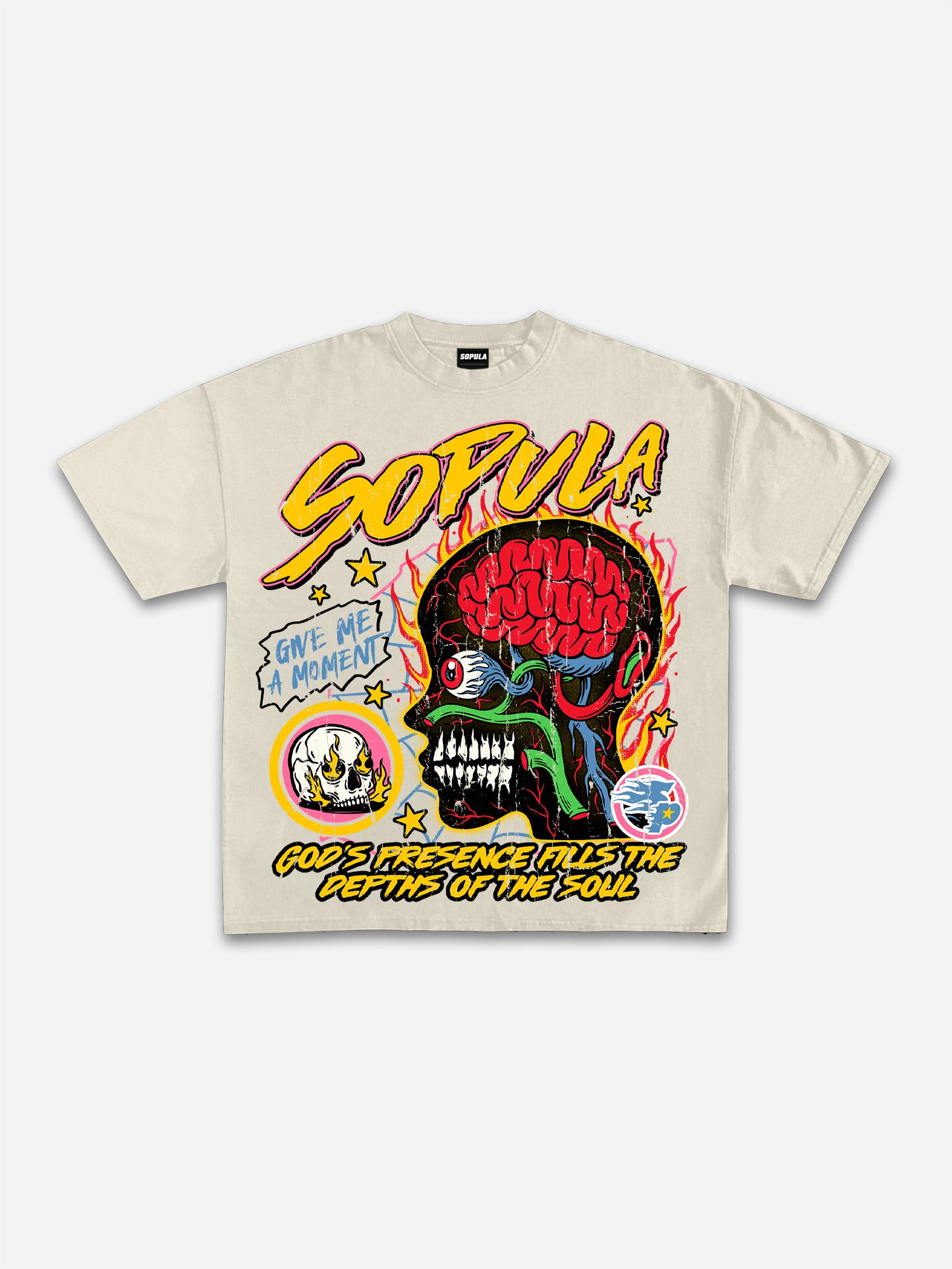 Men's Burning Soul Graphic Casual T-shirt