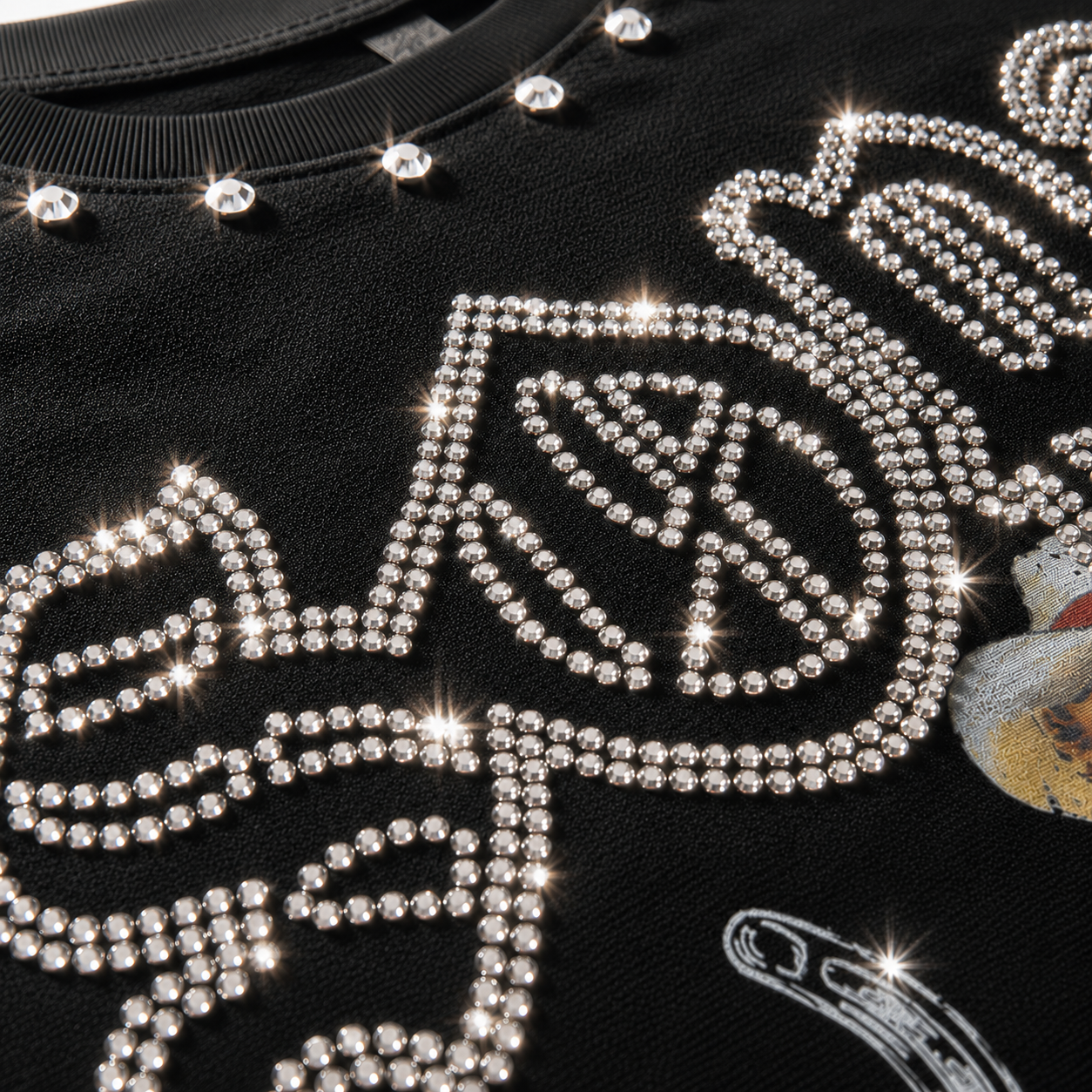 Cowboy Western Elements Retro Graphic Rhinestone Tank Top