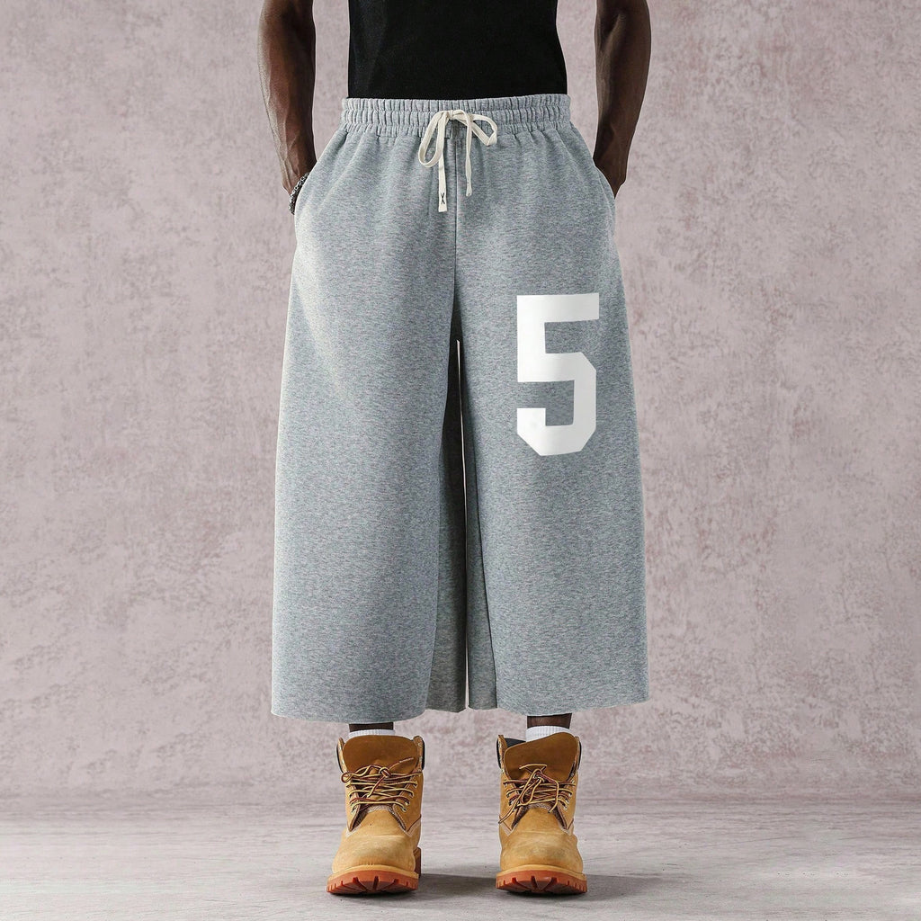 Retro Y2k 5digital Terry Wool Capri Sweatpants