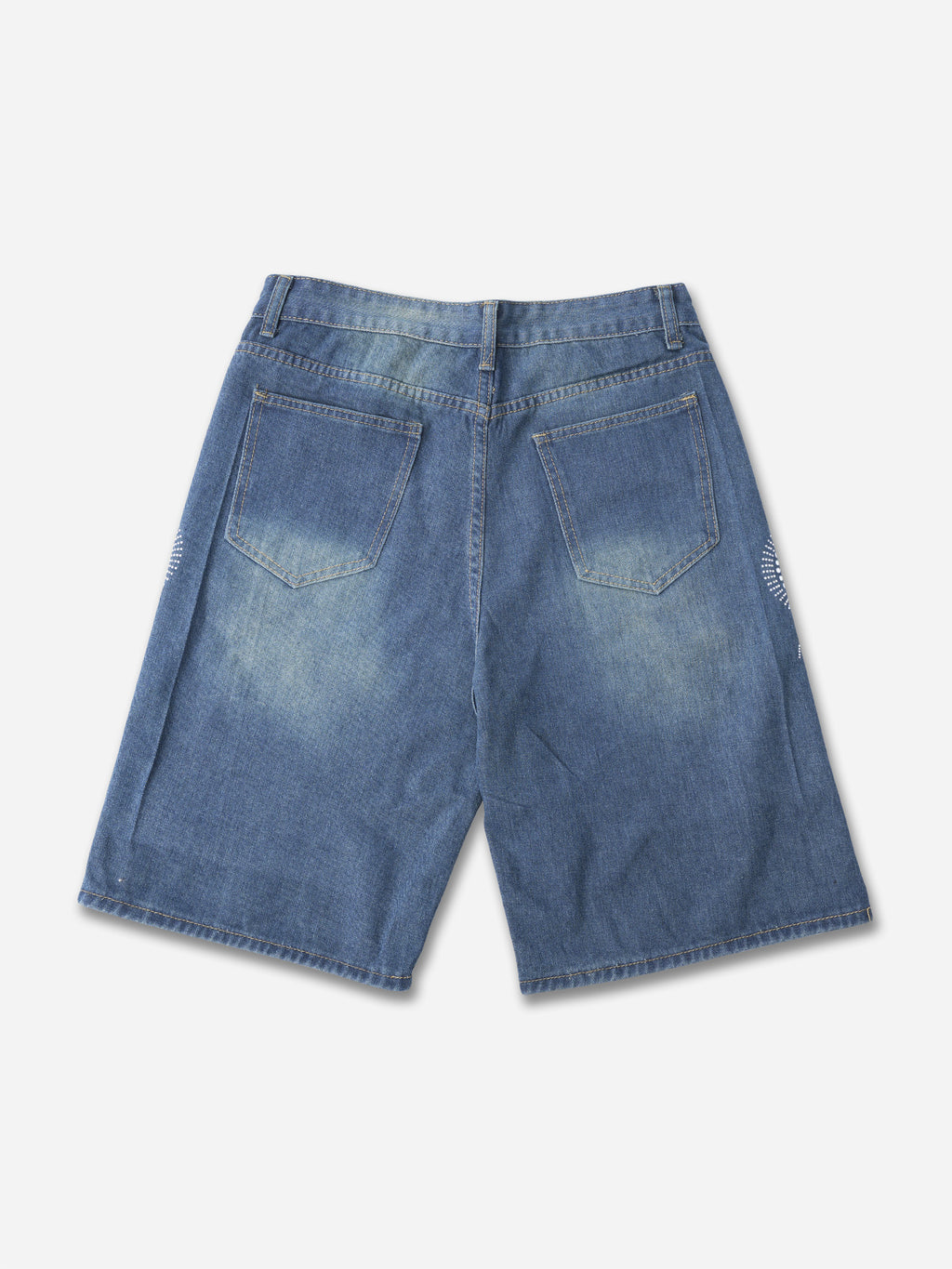 Men's Street Heavy Diamond Denim Shorts