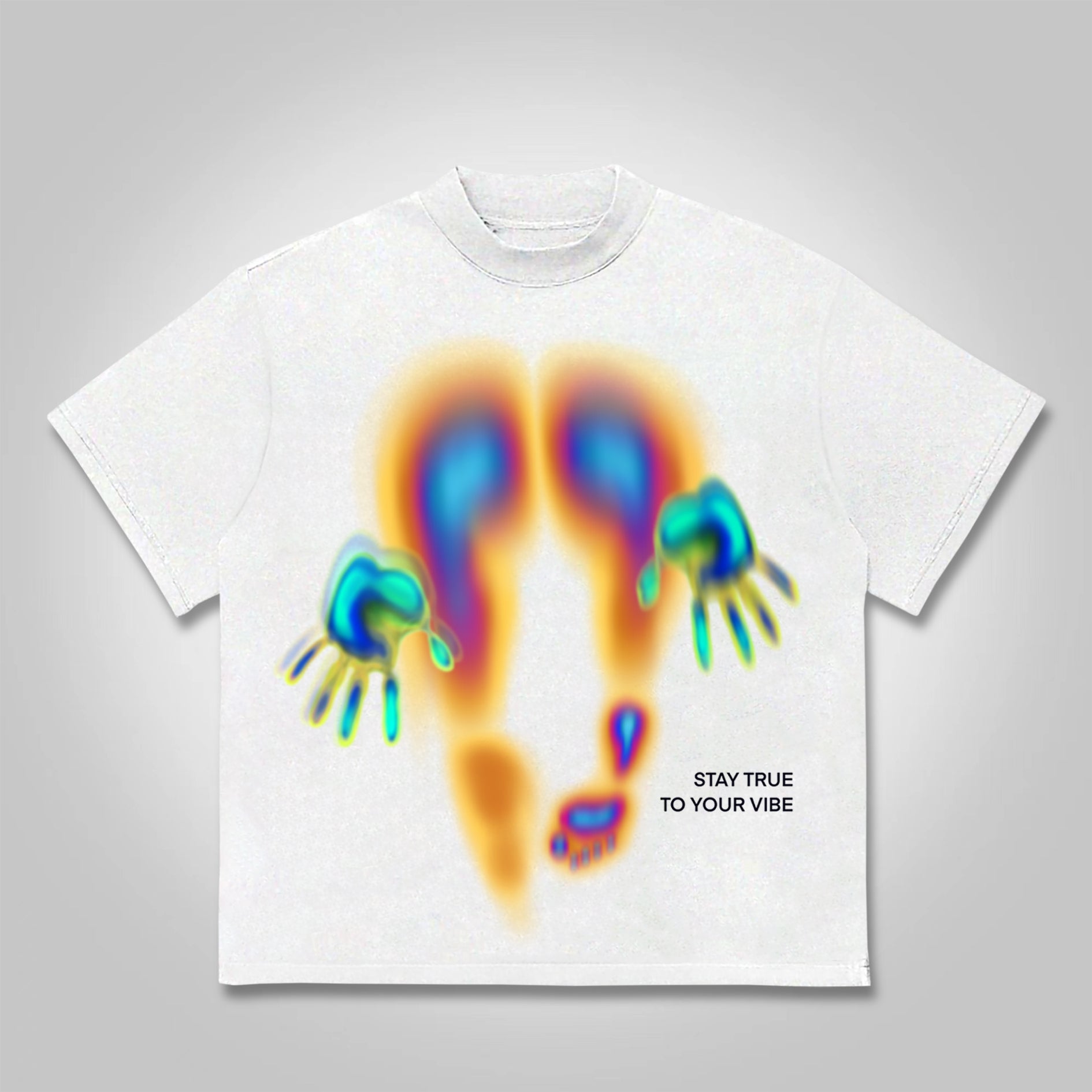 Abstract Graphics Of Heat-sensitive Characters T-shirt