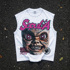 Sopula Don't You Wanna Play Evil Face Graphic Tank Top