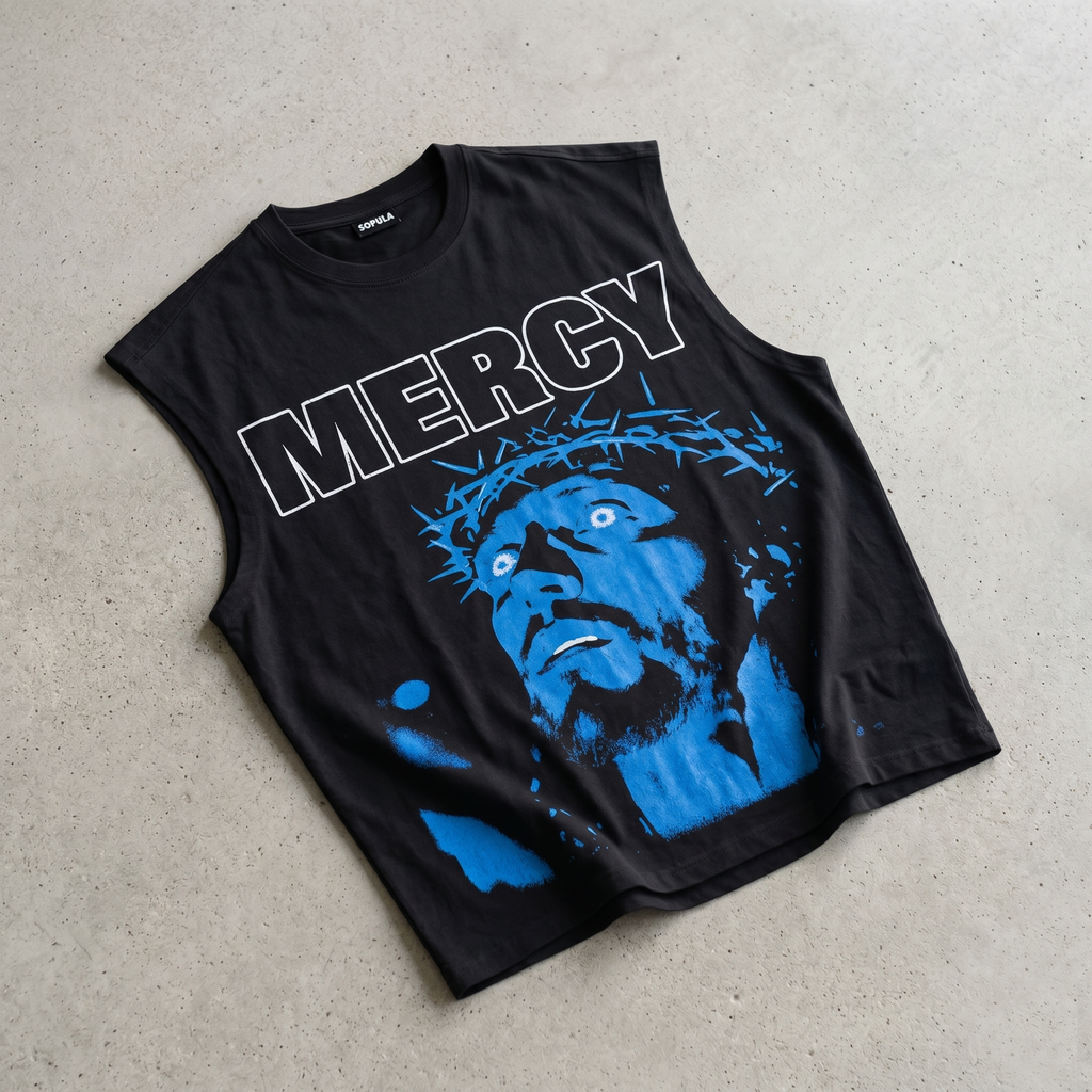 Mercy Jesus Vintage Graphic Tank Top