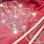 Sacra Angel Prayer Retro Graphic Acid Washed Shorts