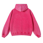 Retro Faded Memorys Jacket Acid-washed  Oversized Zip-up Hoodie