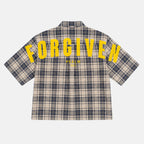 Forgiven Psalm 32：1 Slogan Graphic Plaid Jacket Shirt