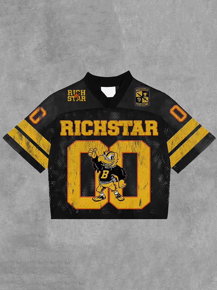 Vintage Rich Star Graphics Blokecore Blokette V-neck T-shirt