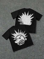 Casual The Brain Explodes Print Short Sleeve T-shirt