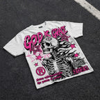 God Is Greater Retro Flaming Skeleton Graphic T-shirt