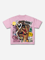 Richer Than My Opps Vintage Abstract Man Graphic Cotton T-shirt