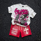 God Loves The World T-shirt And Trust God's Plan Shorts Sets