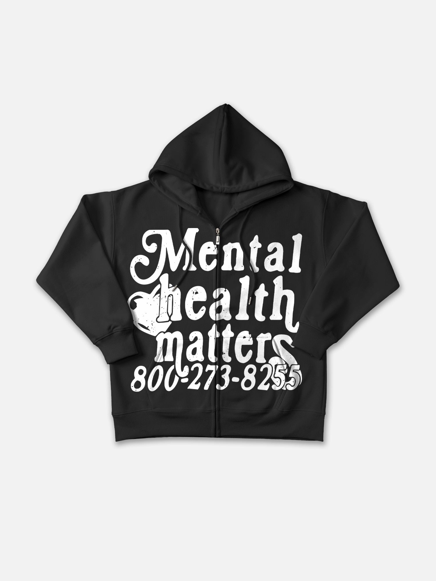 Mental Health Graphic Zip-up Hoodie