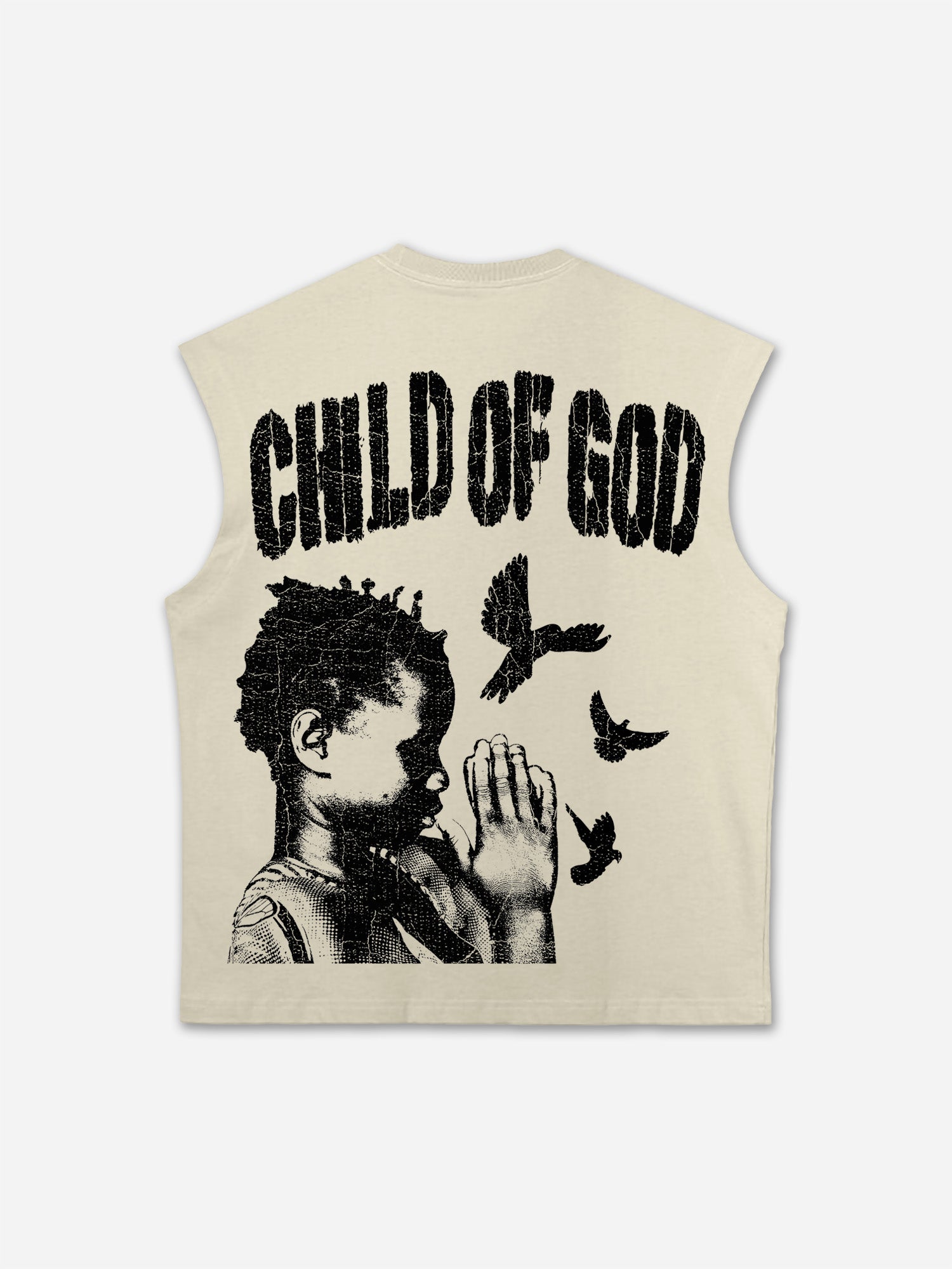Child Of God Praying For Peace Print Tank Top