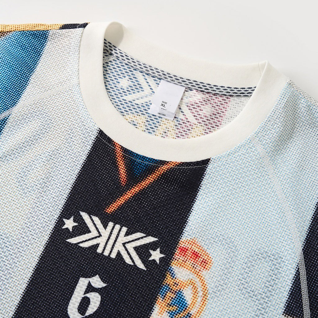 Classic Team Patchwork Print Mesh Jersey