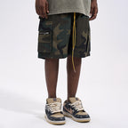 Men's Streetwear Camo Denim Shorts