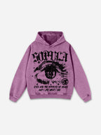 Sopula Star Eyes Graphic Acid Wash Hoodie