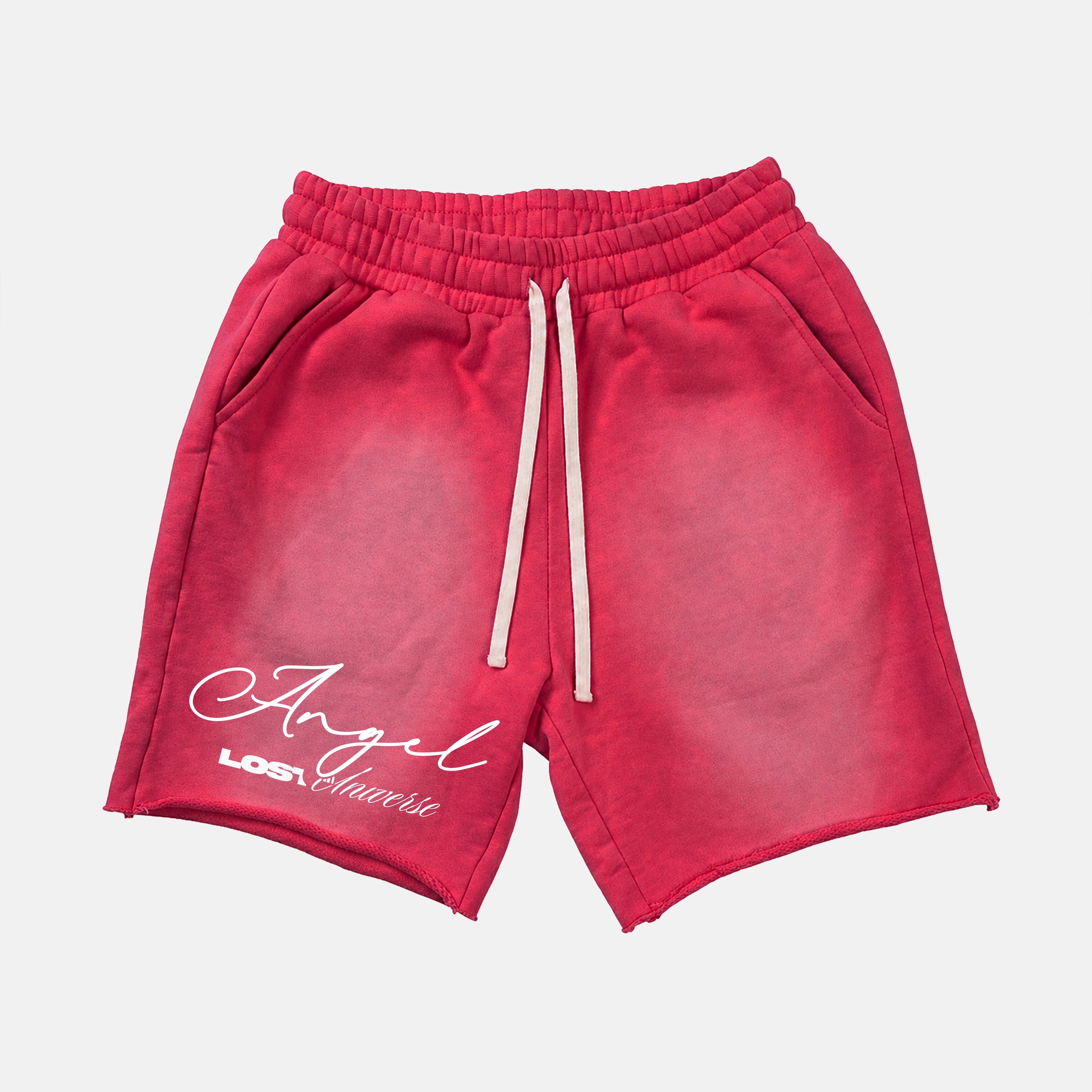 Streetwear Brand Fallen Angel Graphic Acid Washed Shorts