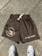 Sopula Basic Vintage Alphabet Graphic Mesh Shorts