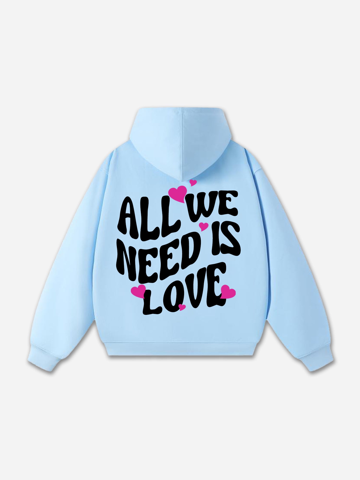 All We Need Is Love Graphic Oversized Hoodie