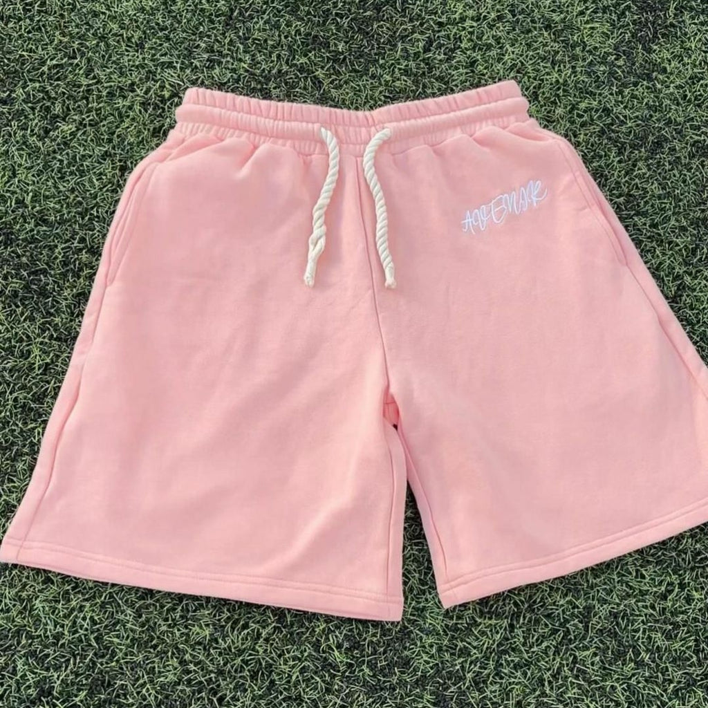 Men's Embroidered Drawstring Sports T-shirt And Shorts Set
