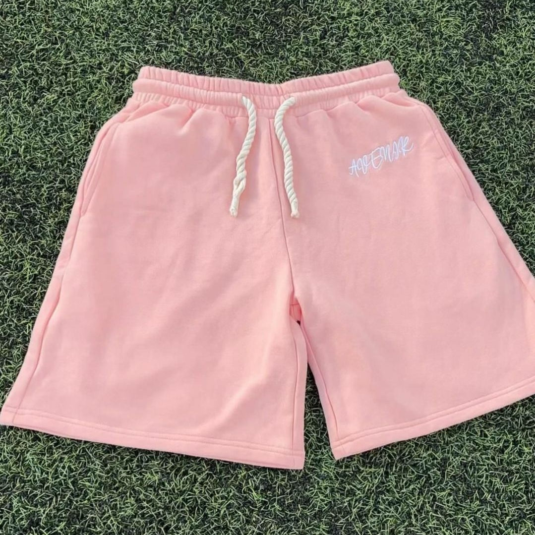 Men's Embroidered Drawstring Sports T-shirt And Shorts Set
