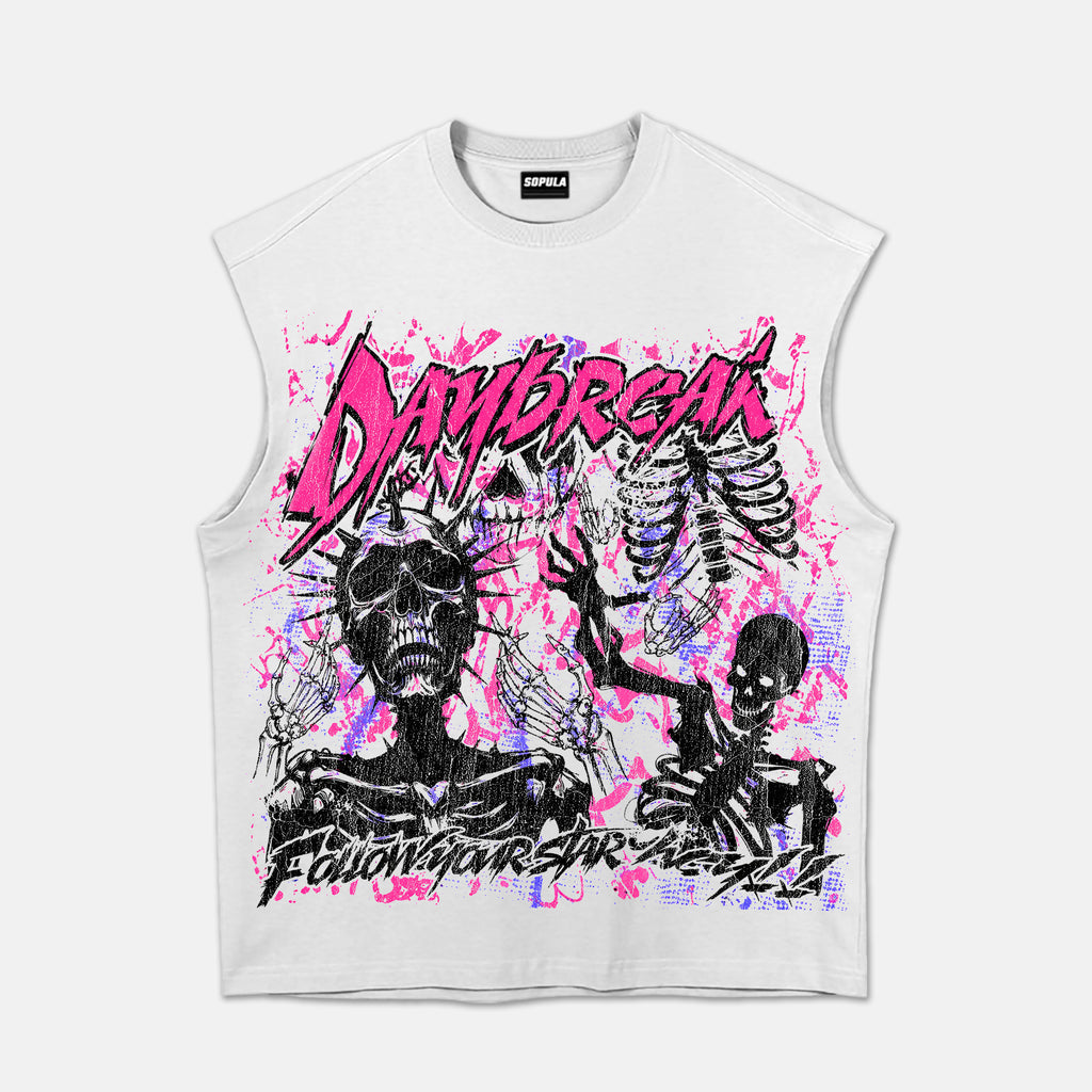 Skull Retro Street Graphic Tank Top