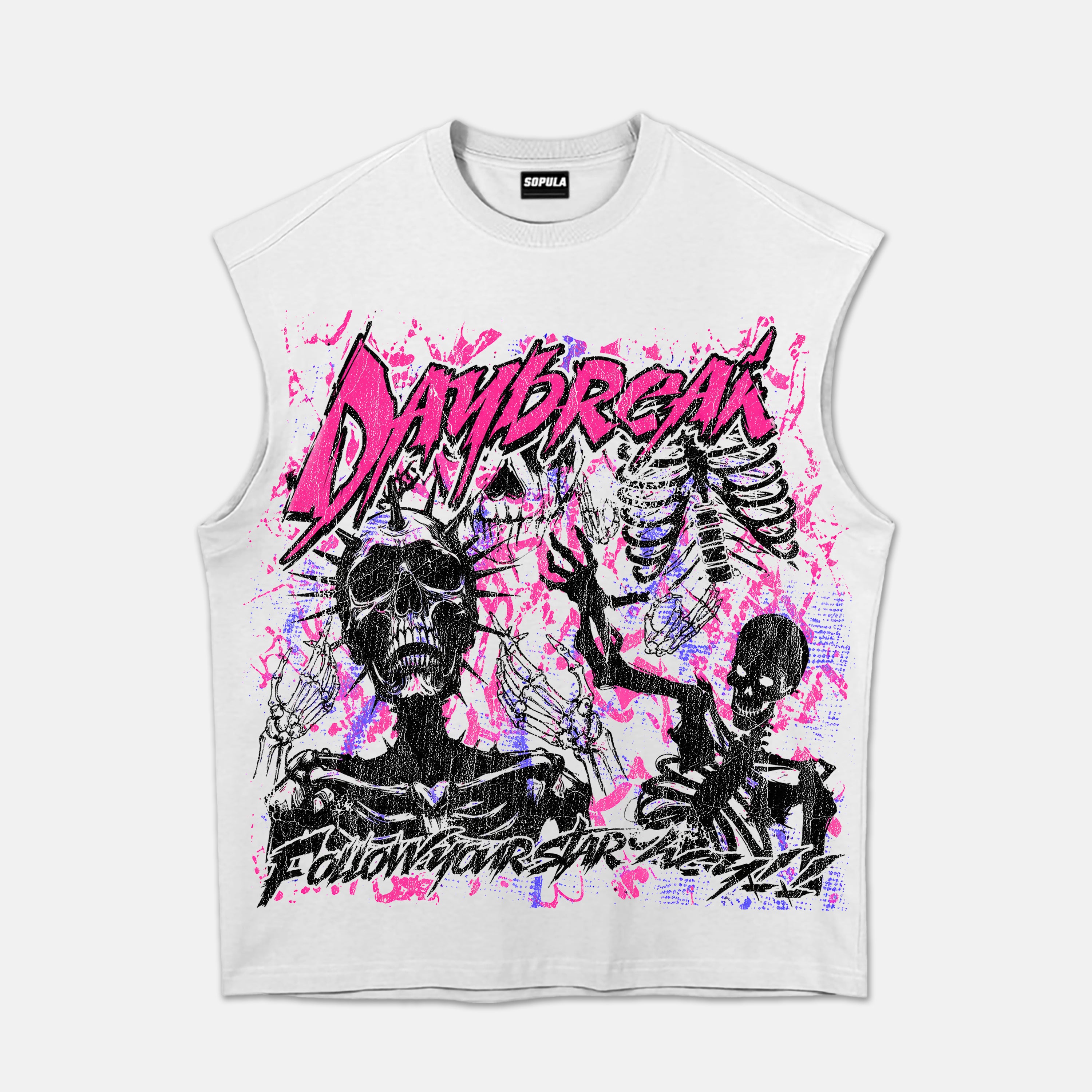 Skull Retro Street Graphic Tank Top