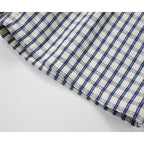 Drawstring Loose Textured Check  1/2 Shorts
