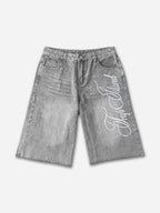 Vintage Washed High Street Distressed Denim Shorts