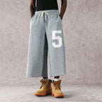 Retro Y2k 5digital Terry Wool Capri Sweatpants