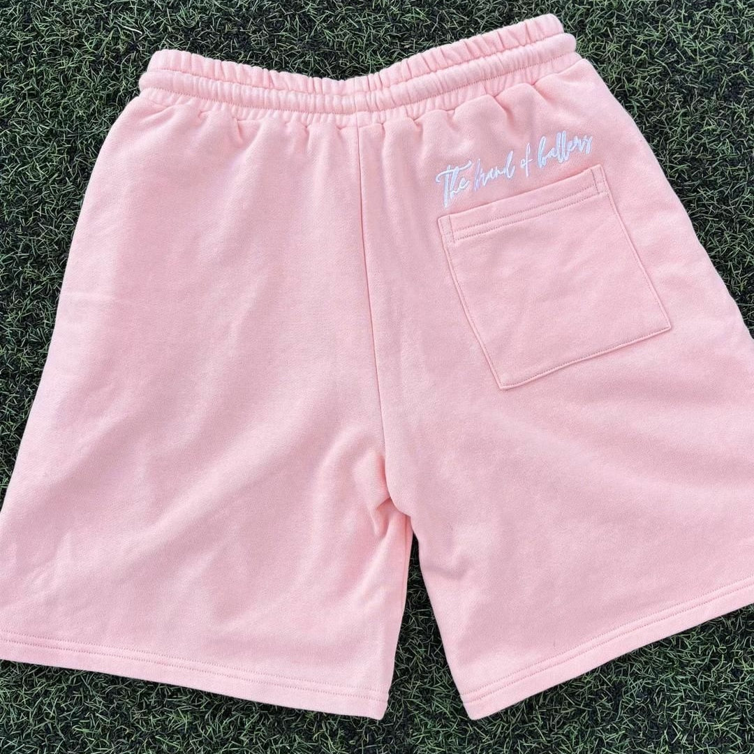 Men's Embroidered Drawstring Sports T-shirt And Shorts Set
