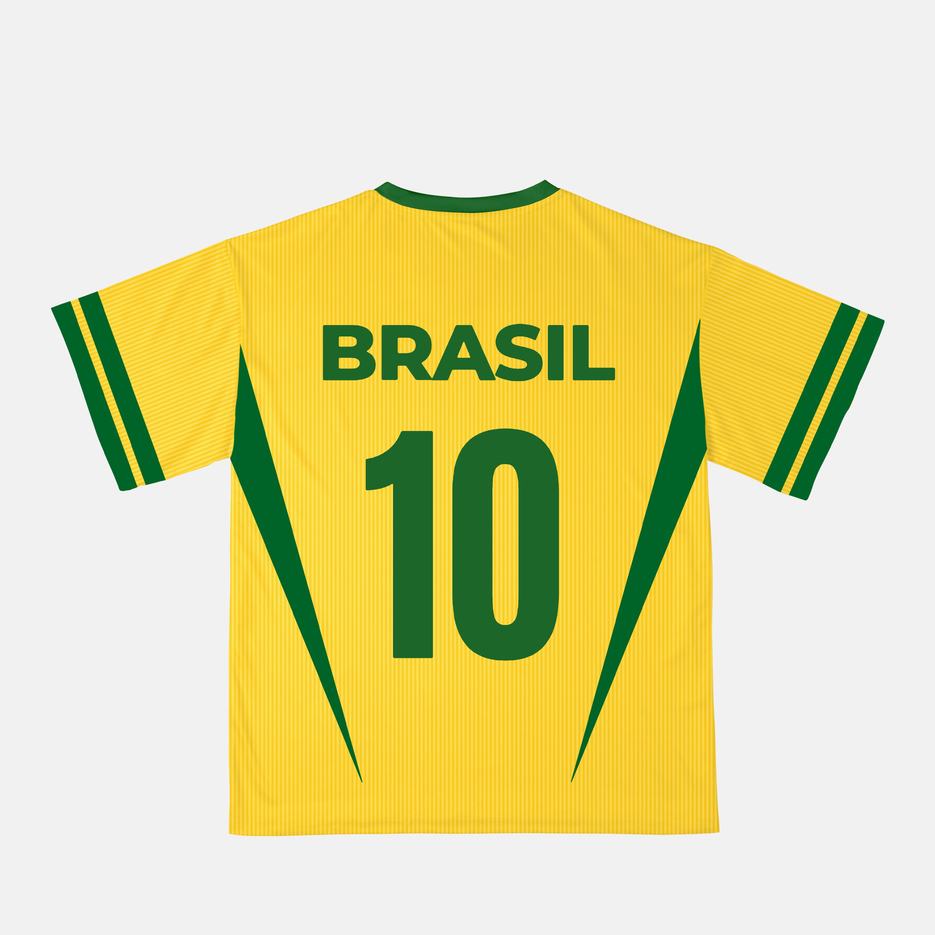 Brazil Sports No. 10 Streetwear Graphic Mesh Jersey