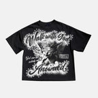 Walk With God Cupid Angel Vintage Graphic Cotton T-shirt