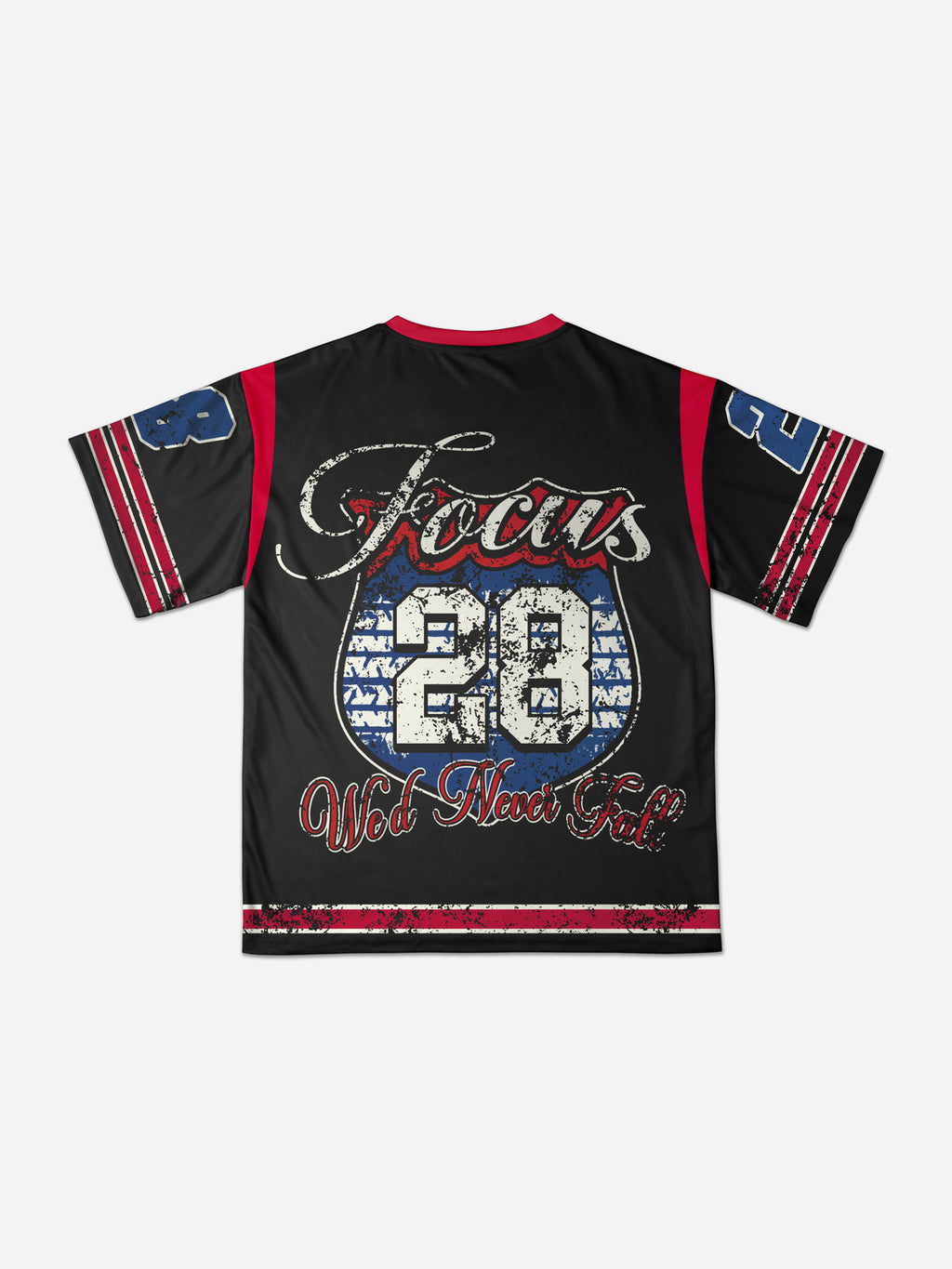 Y2k Dark Vintage Focus Graphic Mesh Jersey
