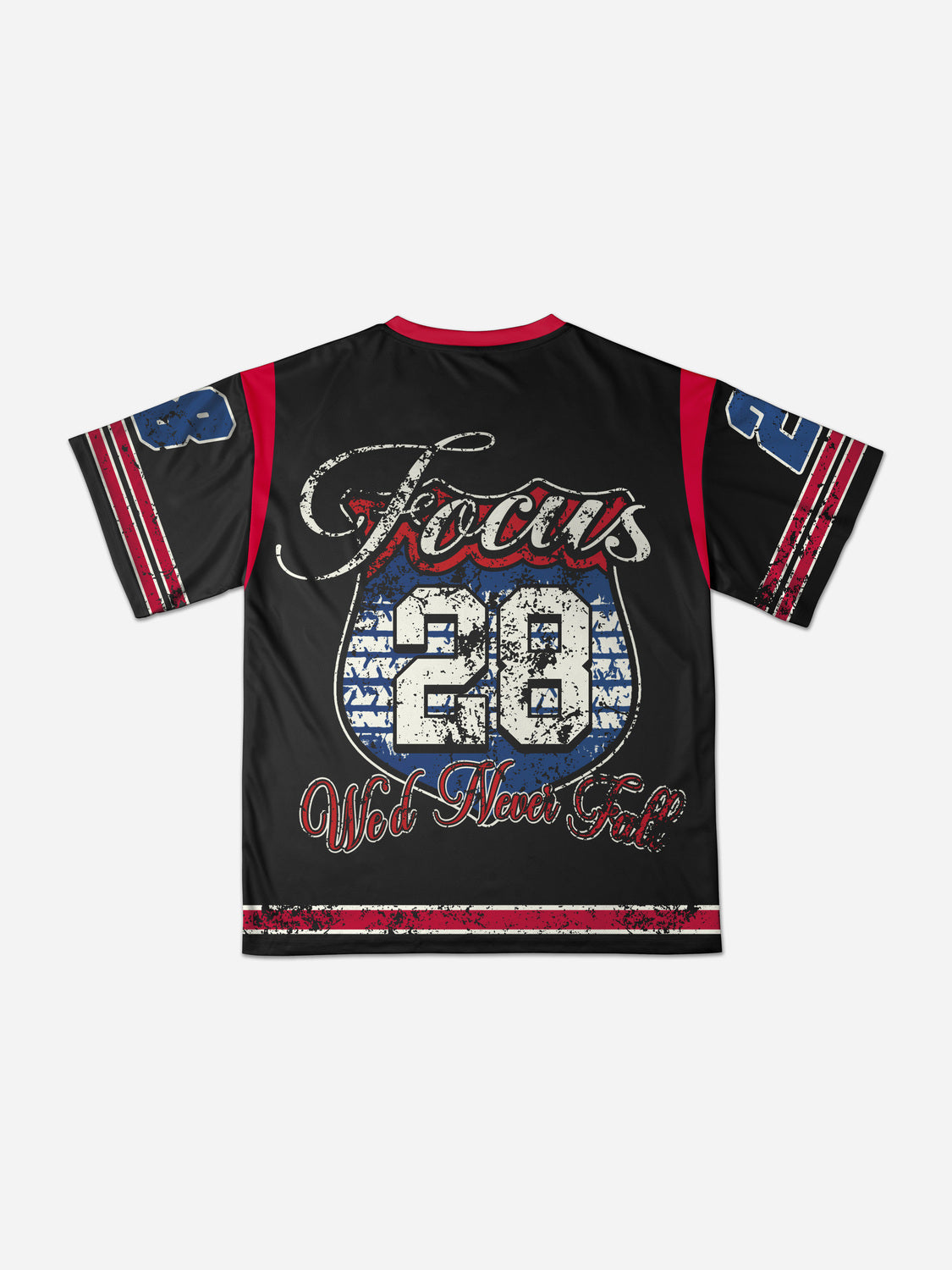 Y2k Dark Vintage Focus Graphic Mesh Jersey