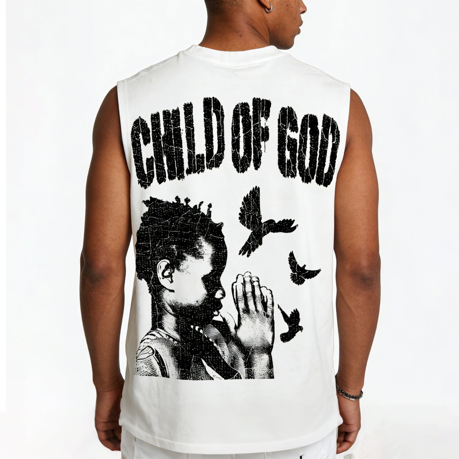 Child Of God Praying For Peace Print Tank Top