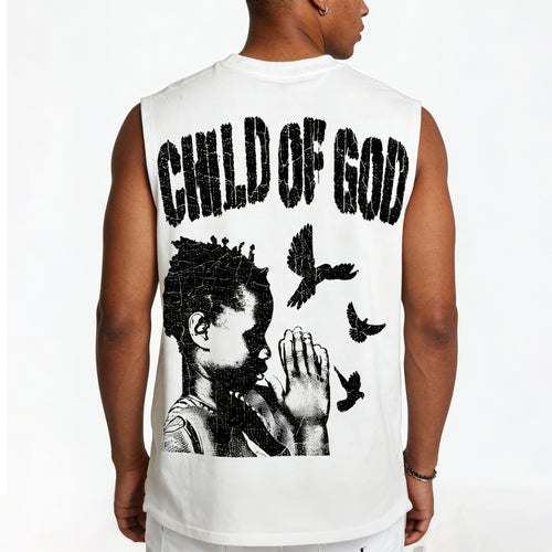 Child Of God Praying For Peace Print Tank Top