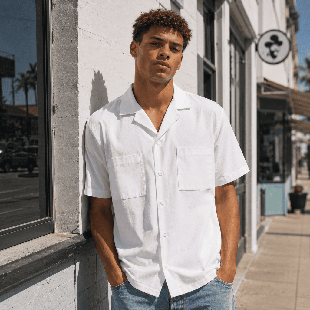 Men's Cotton And Linen Shirt