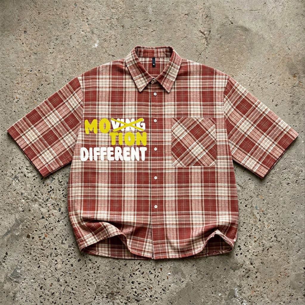 Vintage Personalized Motion Different Graphic Plaid Jacket Shirt