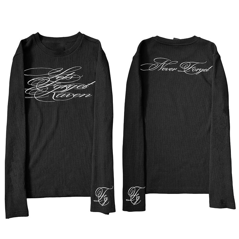 Gothic Alphabet Patterns Long Sleeve T-shirt