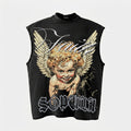 Sopula Faith Angel Vintage Graphic Rhinestone Tank Top