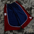 Dragon Pattern Patchwork Drawstring 3/4 Basketball Shorts