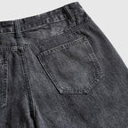Retro Saint Mary Print Denim Shorts