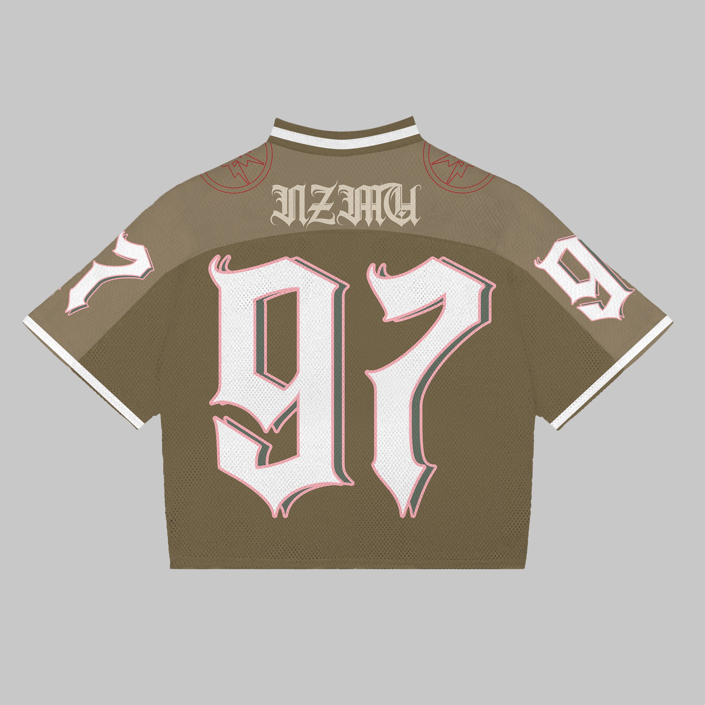 Retro Graffiti 97 Graphics Blokecore Blokette Cotton Football V-neck Jersey T-shirt
