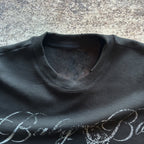 Retro Angel Saint Letter Print Waffle Knit Long-sleeve T-shirt