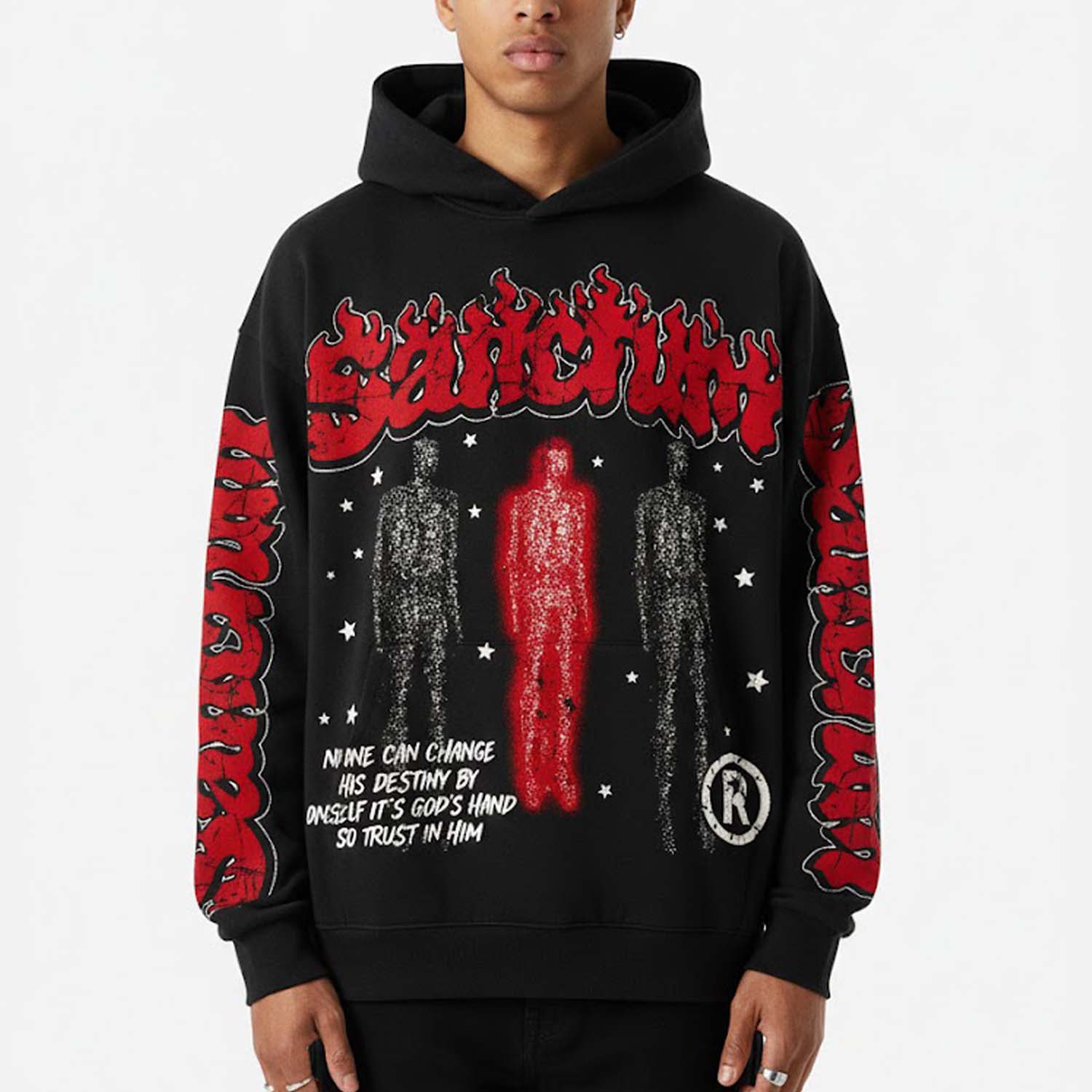 Sanctum God-centered Vintage Graphic Oversized Hoodie