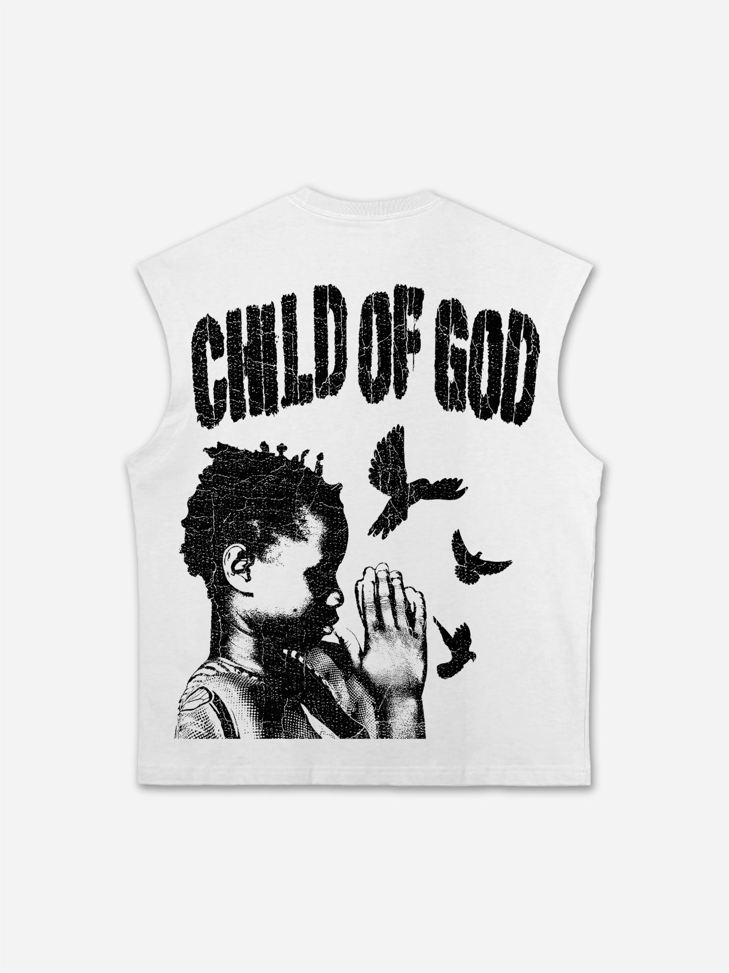 Child Of God Praying For Peace Print Tank Top